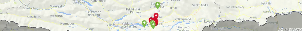 Kartenansicht für Apotheken-Notdienste in der Nähe von Maria Saal (Klagenfurt  (Land), Kärnten)